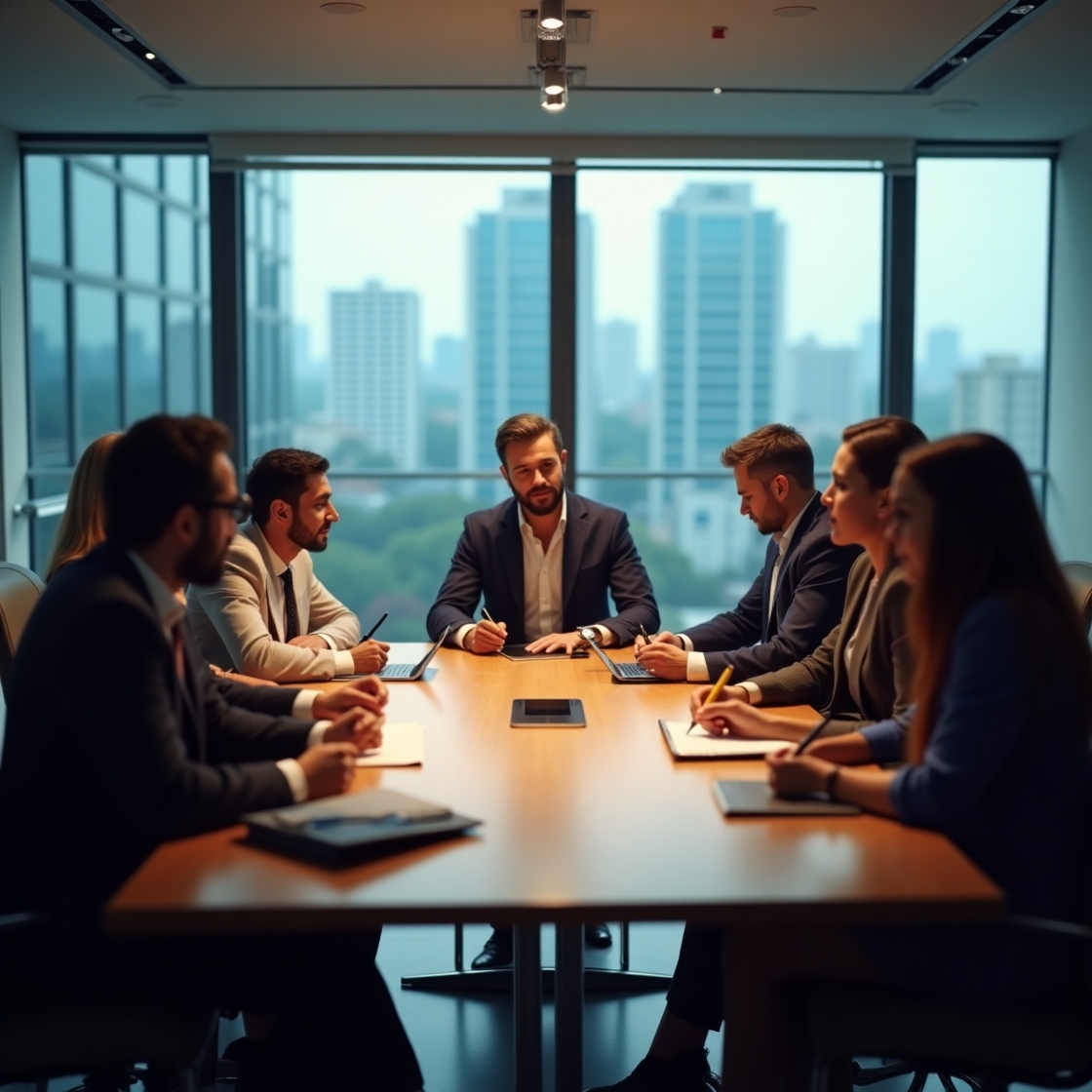 Sesión de consultoría con equipo directivo